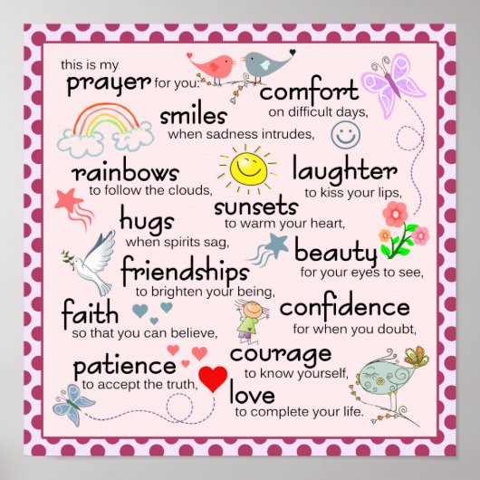 Mein Gebet für dich Poster (Vorne)