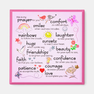 Mein Gebet für dich   Rosa Magnet