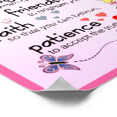 Mein Gebet für dich | Rosa Poster (Ecke)