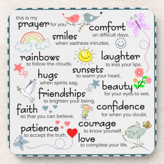 Mein Gebet für dich Untersetzer (Vorderseite)