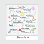 Mein Gebet für euch Segnungen Aufkleber (Blatt)