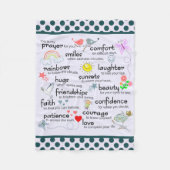 Mein Gebet für Sie Fleecedecke (Vorderseite)