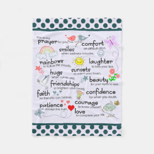 Mein Gebet für Sie Fleecedecke