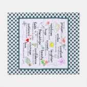 Mein Gebet für Sie Gedicht Fleecedecke (Vorderseite (Horizontal))