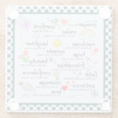 Mein Gebet für Sie Glasuntersetzer (Rückseite)