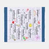 Mein Gebet für Sie| Klassisches Blau Fleecedecke (Vorderseite (Horizontal))