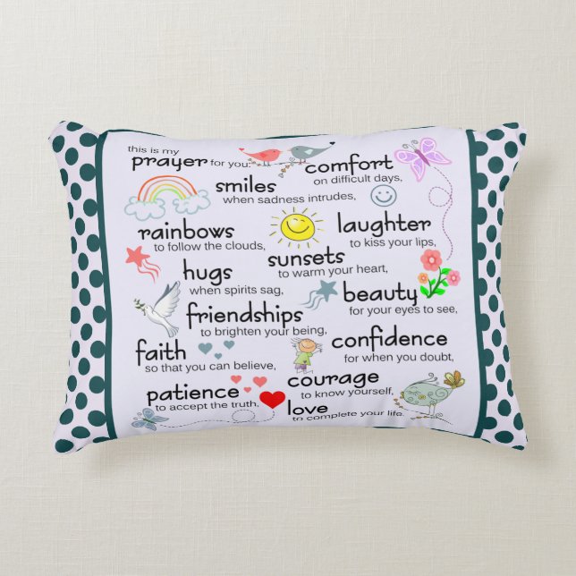 Mein Gebet für Sie Zierkissen (Vorderseite)