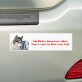 Mein gebürtiger Ureinwohner-Hund ist intelligenter Autoaufkleber (Auf Auto)