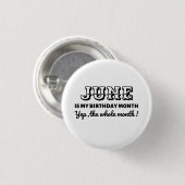 Mein Geburtsmonat Benutzerdefiniert Button (Vorne & Hinten)