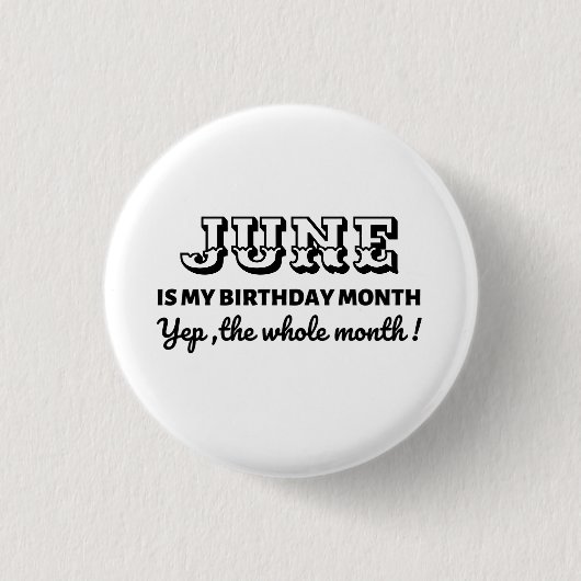 Mein Geburtsmonat Benutzerdefiniert Button (Vorderseite)