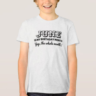Mein Geburtsmonat Benutzerdefiniert Tri-Blend Shirt