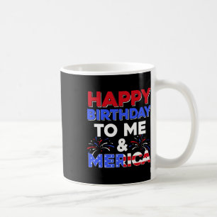 Mein Geburtstag 4. Juli Amerikas Unabhängigkeitsta Kaffeetasse