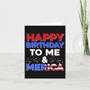 Mein Geburtstag 4. Juli Amerikas Unabhängigkeitsta Karte