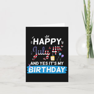 Mein Geburtstag 4. Juli Amerikas Unabhängigkeitsta Karte