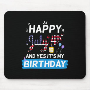 Mein Geburtstag 4. Juli Amerikas Unabhängigkeitsta Mousepad
