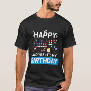 Mein Geburtstag 4. Juli Amerikas Unabhängigkeitsta T-Shirt