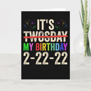 Mein Geburtstag am 22. Februar 2022 Karte
