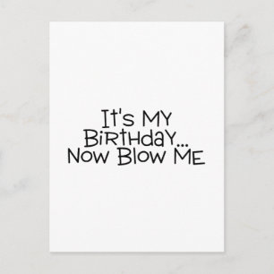 Mein Geburtstag bläst mir jetzt Postkarte