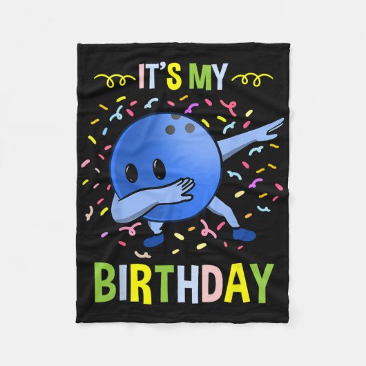 Mein Geburtstag Bowling Byll Fleecedecke (Vorderseite)