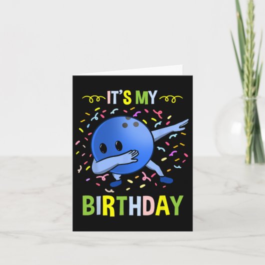 Mein Geburtstag Bowling Byll Karte (Vorderseite)