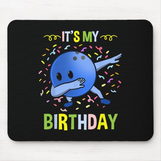 Mein Geburtstag Bowling Byll Mousepad (Vorne)