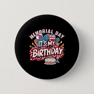 Mein Geburtstag Gedenktag Cool Retro Funny Indepen Button