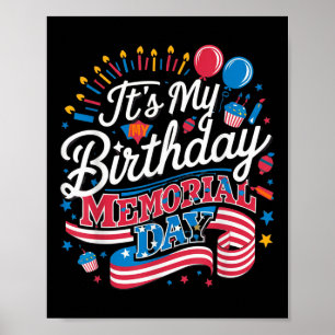 Mein Geburtstag Gedenktag Cool Retro-Funny Poster