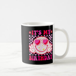 Mein Geburtstag Groovy Smiley Gesicht Frauen Mädch Kaffeetasse
