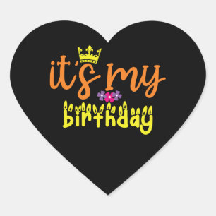 Mein Geburtstag Herz-Aufkleber