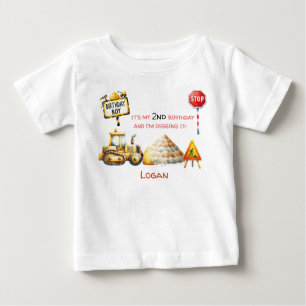 Mein Geburtstag & ich finde ihn toll! Baustelle Baby T-shirt