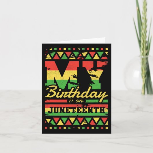 Mein Geburtstag ist im Juni Karte (Vorderseite)