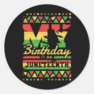 Mein Geburtstag ist im Juni Runder Aufkleber