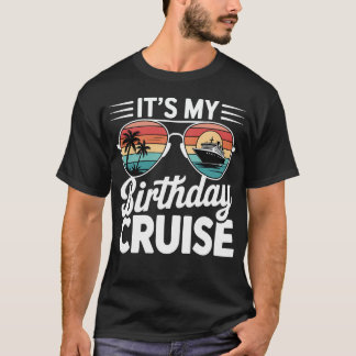 Mein Geburtstag Kreuzfahrt Retro Sonnenbrille T-Shirt
