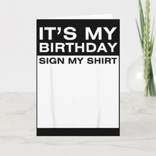 Mein Geburtstag Schild Mein T-Shirt Lustig Männer Karte