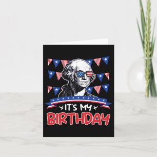 Mein Geburtstag Unabhängigkeitstag George Washingt Karte