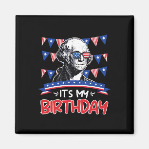 Mein Geburtstag Unabhängigkeitstag George Washingt Magnet