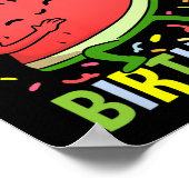 Mein Geburtstag Wassermelone Poster (Ecke)