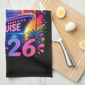 Mein Geburtstagskreuzfahrt 2026 Geschirrtuch (Viertel Falte)