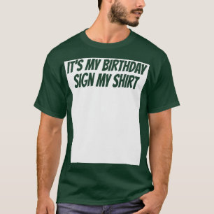 Mein Geburtstagsschild signiert mein Party zum Eis T-Shirt