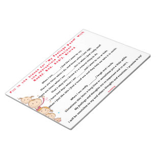 Mein Gefühl-Gedicht wird leer ausgefüllt Notizblock