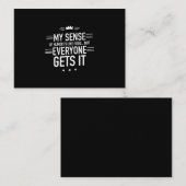 Mein Gefühl von Spaß ist wie Essen witzige Zitate  Visitenkarte (Vorne/Hinten)