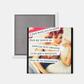 Mein Geheimnis Vintag Retro Funny Magnet (Vorderseite/Rückseite)