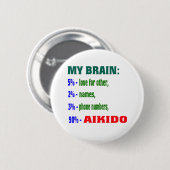 Mein Gehirn90% Aikido Button (Vorne & Hinten)