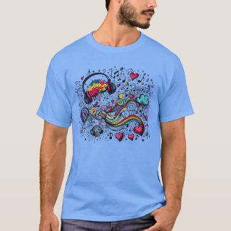 MEIN Gehirn auf Musik Fühle den Beat lustig T-Shirt