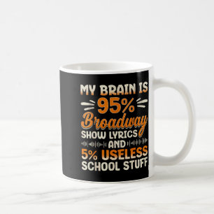 Mein Gehirn besteht zu 95% aus Broadway-Lyrics-Ner Kaffeetasse