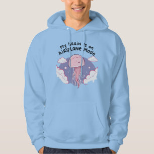 Mein Gehirn Flugmodus Lustige Qualle Gehirnnebel Hoodie