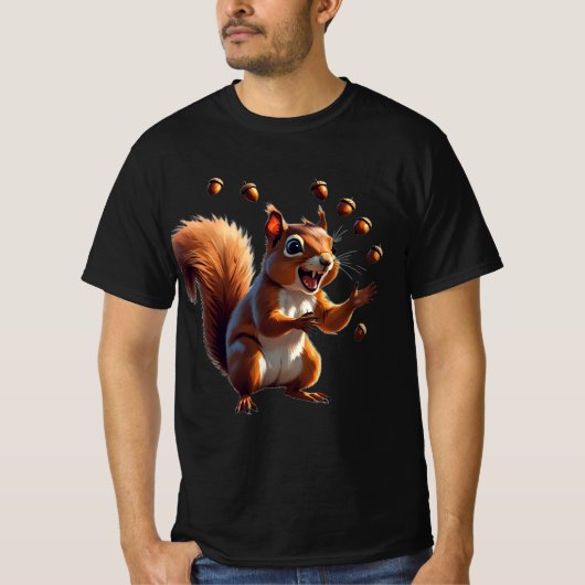 Mein Gehirn hat ein Eichhörnchen-Problem: Funny Ei T-Shirt (Vorderseite)