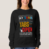 Mein Gehirn hat viel zu viele Tabs Open Software D Sweatshirt (Vorderseite)