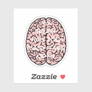 Mein Gehirn hat zu viele Tabs, Gehirntabellen, Wis Aufkleber