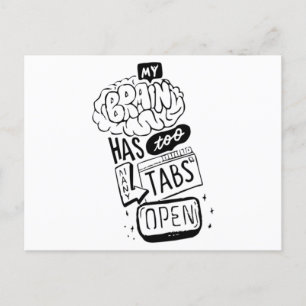 Mein Gehirn hat zu viele Tabs geöffnet Classic Postkarte